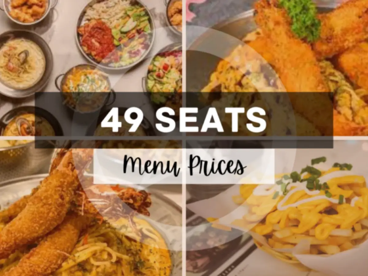 49 Seats Menu Singapore with prices